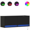 vidaXL N&aacute;stěnn&aacute; TV skř&iacute;ňka s LED osvětlen&iacute;m čern&aacute; 100 x 31 x 35 cm