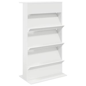 vidaXL Reg&aacute;l na časopisy B&iacute;l&aacute; 70 x 41 x 126 cm Kompozitn&iacute; dřevo