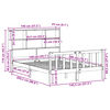 vidaXL Postel s knihovnou bez matrace b&iacute;l&aacute; 140x200 cm masivn&iacute; borovice