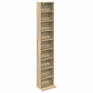 vidaXL CD skř&iacute;ň Dub sonoma 33 x 23,5 x 175 cm Kompozitn&iacute; dřevo
