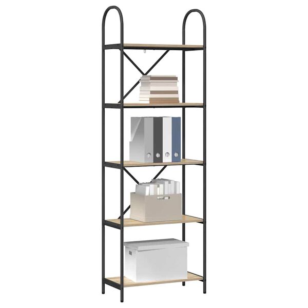 vidaXL Knihovna Sonoma dub 60 x 30 x 183 cm Kompozitn&iacute; dřevo