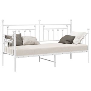 vidaXL R&aacute;m pohovky B&iacute;l&aacute; 75 x 190 cm Ocel