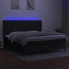 vidaXL Box spring postel s matrac&iacute; a LED čern&aacute; 200x200 cm textil