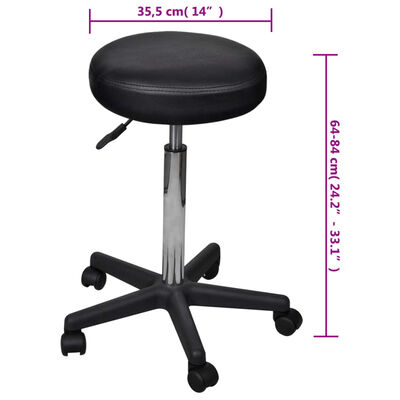 vidaXL Kancelářská stolička černá