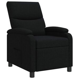 vidaXL Křeslo s funkc&iacute; ležen&iacute; Čern&aacute; Textil