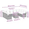 vidaXL Sada zahradních pohovek s polštářem 10 pcs Béžová polyratan