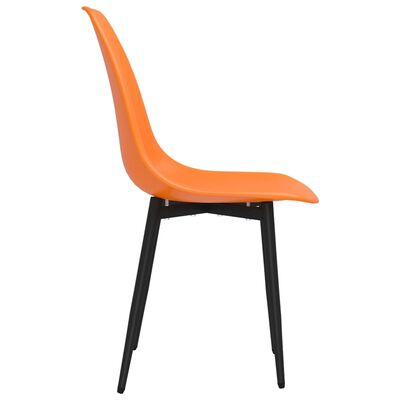 vidaXL Jídelní židle 4 ks oranžové PP