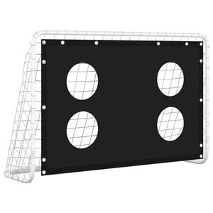 vidaXL Fotbalov&aacute; branka s tr&eacute;ninkovou plachtou ocel 184 x 61 x 122 cm