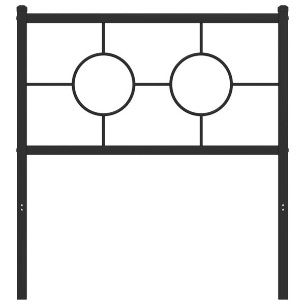 vidaXL Kovov&eacute; n&aacute;hradn&iacute; čelo postele čern&eacute; 75 cm