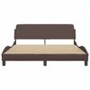 vidaXL Rám postele Dover hnědý 160x200 cm umělá kůže