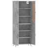 vidaXL Skř&iacute;ň highboard betonově &scaron;ed&aacute; 69,5x34x180 cm kompozitn&iacute; dřevo