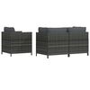 vidaXL 4dílná zahradní sedací souprava s poduškami polyratan šedá