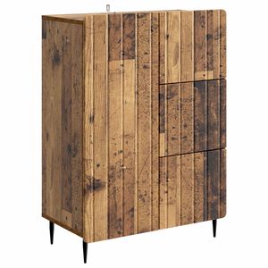 vidaXL Serv&iacute;rovac&iacute; skř&iacute;ň se z&aacute;suvkou Star&eacute; dřevo 66 x 34,5 x 91,5 cm