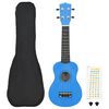 vidaXL Set soprano ukulele s obalem pro děti blankytně modr&eacute; 21"