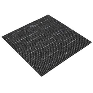 vidaXL Kobercov&aacute; dlaždice Pruhovan&aacute; čern&aacute; 50 x 50 cm 20 ks