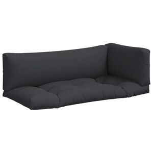 vidaXL Podu&scaron;ky na palety 3 ks čern&eacute; textil