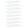 vidaXL Př&iacute;davn&eacute; police 8 ks b&iacute;l&eacute; 60 x 40 x 1,5 cm dřevotř&iacute;ska