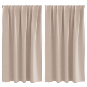 vidaXL Z&aacute;věsy na zatemněn&iacute; s kroužky 2 ks Taupe 140 x 140 cm Polyester