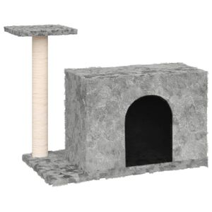 vidaXL &Scaron;krabadlo pro kočky se sisalov&yacute;m sloupkem světle &scaron;ed&eacute; 51 cm