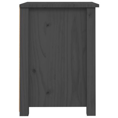 vidaXL Noční stolek šedý 40 x 35 x 49 cm masivní borové dřevo
