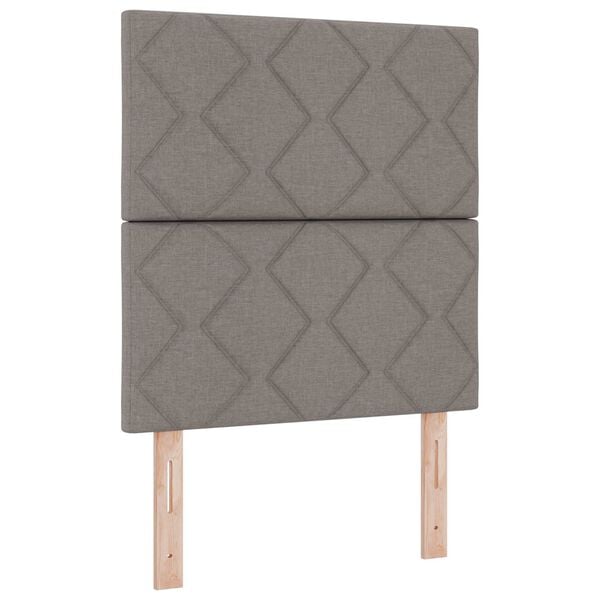 vidaXL Čelo postele s čelo Taupe 80 cm textil