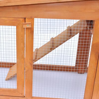 vidaXL Zahradní králíkárna/domek pro drobná zvířata se stříškou dřevo