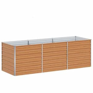 vidaXL Zahradn&iacute; vyv&yacute;&scaron;en&yacute; z&aacute;hon Světle hněd&aacute; 240 x 80 x 77 cm