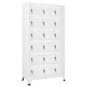 vidaXL &Scaron;atn&iacute; skř&iacute;ňka s 18 buňkami kov 90 x 40 x 180 cm