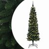 vidaXL &Scaron;t&iacute;hl&yacute; uměl&yacute; v&aacute;nočn&iacute; stromek s v&aacute;nočn&iacute;mi koulemi 210 cm 300 LED