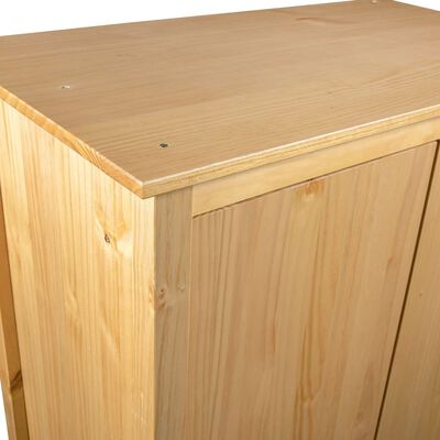 vidaXL Dvoukřídlá šatní skříň Hill 99x45x137 cm masivní borové dřevo