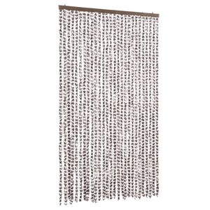 vidaXL Z&aacute;věs proti hmyzu taupe a b&iacute;l&yacute; 118 x 220 cm žinylka