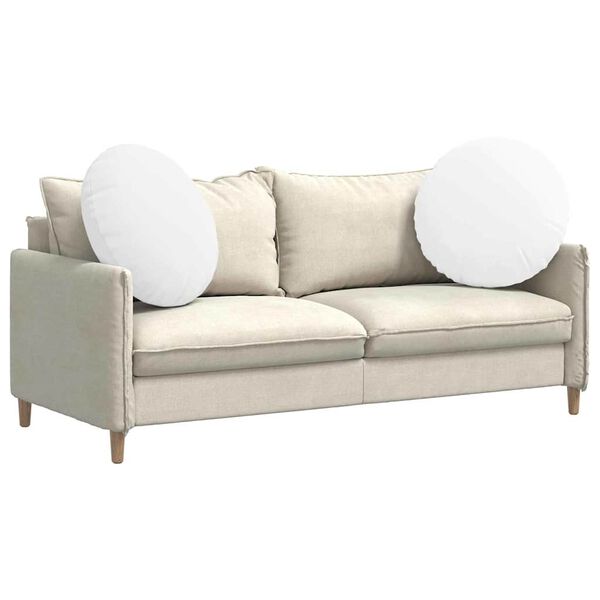 vidaXL Pol&scaron;t&aacute;ře na sedadla 2 pcs B&iacute;l&aacute; &Oslash;60 x 21 cm textil