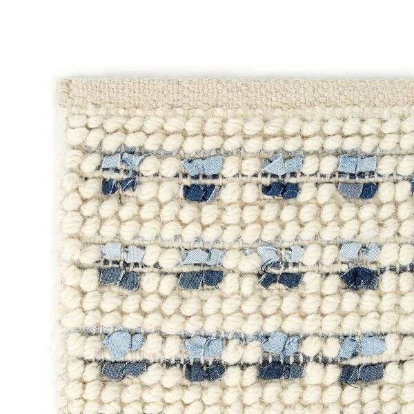 vidaXL Koberec dž&iacute;novina a vlna 160 x 230 cm modrob&iacute;l&yacute;