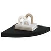 323920 vidaXL Floating Corner Shelves 2 pcs Black 35x35x3,8 cm MDF