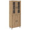 vidaXL Vysok&yacute; bufet 2 pcs Artisanov&yacute; dub 69,5 x 34 x 180 cm