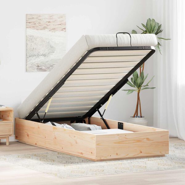 vidaXL Ottoman postel Př&iacute;rodn&iacute; 80 x 200 cm Masivn&iacute; borovice