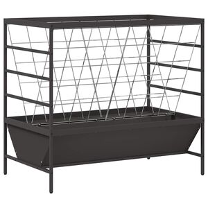 vidaXL Krm&iacute;tko pro hospod&aacute;řsk&aacute; zv&iacute;řata Čern&aacute; 100 x 60 x 90 cm 15 kg
