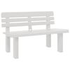 vidaXL Zahradn&iacute; lavice b&iacute;l&aacute; 110 x 52 x 71 cm polypropylen