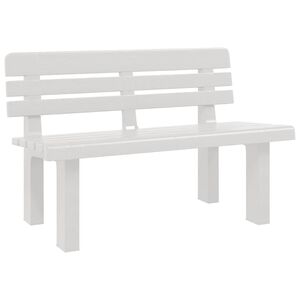 vidaXL Zahradn&iacute; lavice b&iacute;l&aacute; 110 x 52 x 71 cm polypropylen