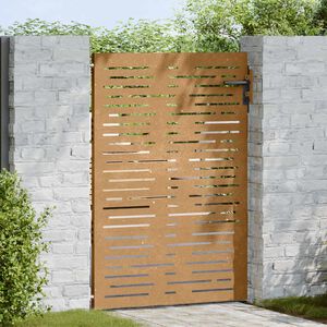 vidaXL Zahradn&iacute; branka 85 x 150 cm z corten oceli čtvercov&yacute; design