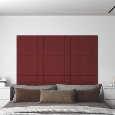 vidaXL Nástěnné panely 12 ks vínové 60 x 30 cm textil 2,16 m²