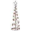 vidaXL LED v&aacute;nočn&iacute; stromek s ozdobami 120 teple b&iacute;l&yacute;ch LED 180 cm