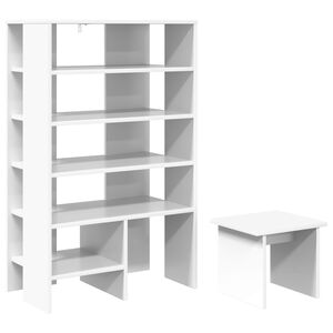 vidaXL Skř&iacute;ň na obuv 2 ks 62 x 35 x 100 cm Kompozitn&iacute; dřevo B&iacute;l&aacute;