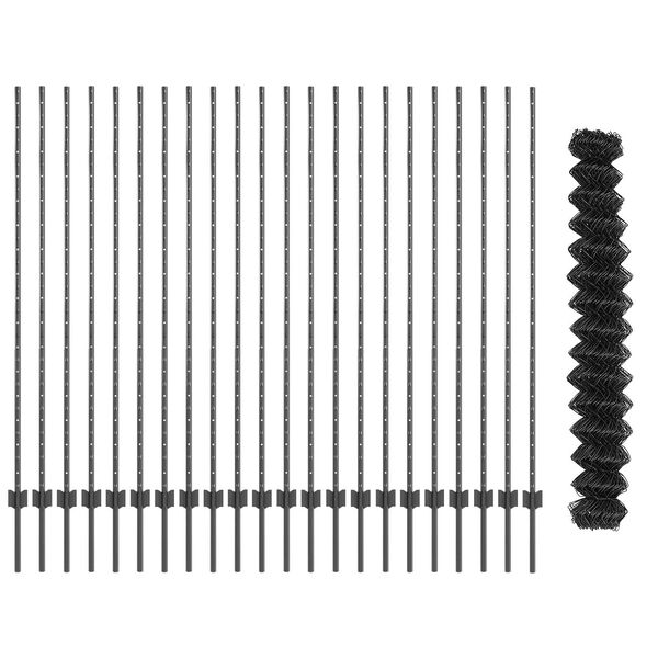 vidaXL Plot s sloupkem &Scaron;ed&aacute; 1,6 x 25 m Ocel a PVC