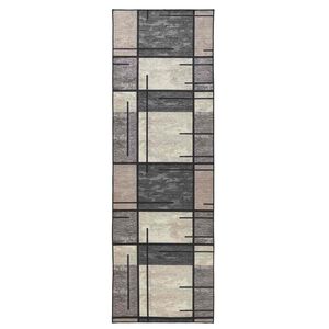 vidaXL Běhoun LESAKA Hněd&aacute; 50 x 450 cm Diamantov&yacute; samet