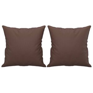 vidaXL Dekoračn&iacute; pol&scaron;t&aacute;ře 2 ks hněd&eacute; 40 x 40 cm uměl&aacute; kůže