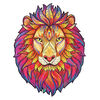 UNIDRAGON 700d&iacute;ln&eacute; dřevěn&eacute; puzzle Mysterious Lion Royal Size 42x54 cm