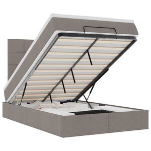 vidaXL Osmansk&yacute; r&aacute;m postele s matrac&iacute; taupe 120x190cm textil