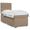 vidaXL Box spring postel s matrac&iacute; cappuccino 100x200 cm uměl&aacute; kůže