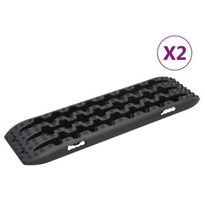 vidaXL Vypro&scaron;ťovac&iacute; desky 2 ks čern&eacute; 106 x 30,5 x 7 cm nylon